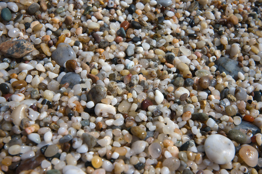 海滩上的小石头粮食海岸岩石热带碎石卵石图片