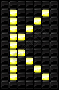 单个记分板字母图标矢量插图电子展示灯泡运动安慰分数木板背景图片