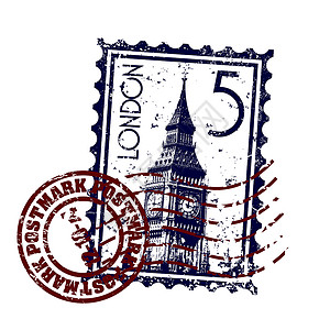 单一伦敦图标的矢量插图划痕历史英语纪念碑建筑首都背景图片