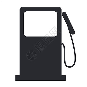 孤立汽油图标的矢量插图背景图片