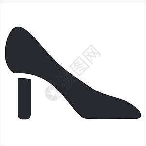 孤立鞋图标矢量插图女性高跟鞋鞋类衣服背景图片