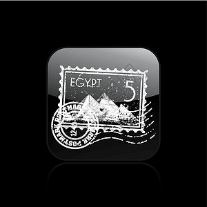 孤立的埃及图标矢量插图背景图片