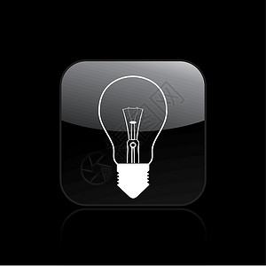 单光灯泡图标矢量插图用户活力背景图片