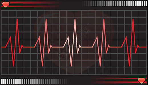 心跳监测器 插图红色心脏药品速度情况治疗脉冲网格绘画统计背景图片