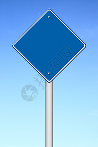 蓝天空蓝色空白符号街道木板宣传天空广告牌路标海报营销横幅金属邮政高清图片素材