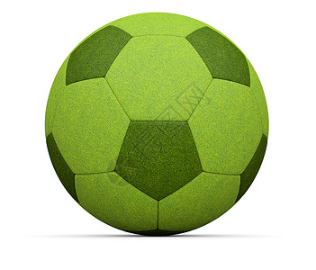 孤立的生态足球圆形休闲绿色皮革工作室白色背景图片