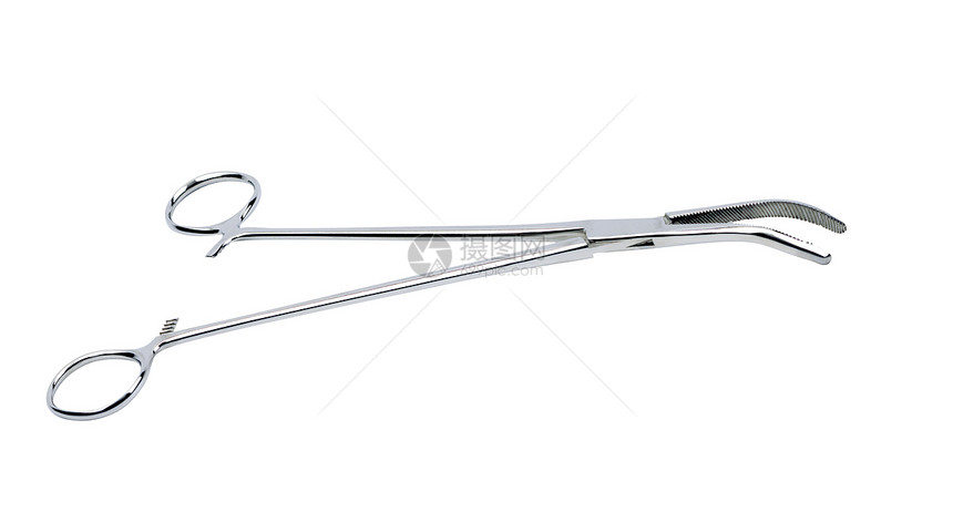 隔离的手术用电钳镊子手指金属灰色外科牙医力量医疗健康工具图片