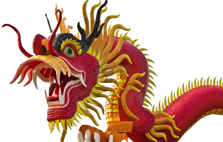 中国风格的龙雕像信仰刺刀雕塑寺庙节日财富天空动物宗教装饰品图片
