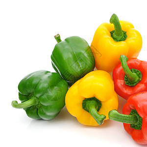 贝尔胡椒青椒饮食健康饮食食物红色辣椒绿色黄色影棚蔬菜背景图片
