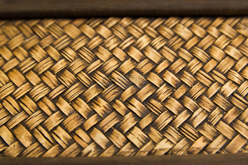 Asia的竹子编织模式篮子单板工艺材料黄色芦苇盒子树叶稻草手工图片