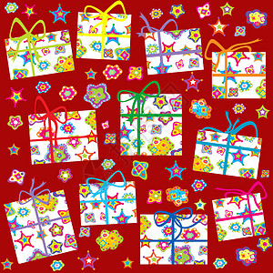 圣诞节包装文件为圣诞节展示装饰品圆圈墙纸插图雪花礼物创造力背景图片