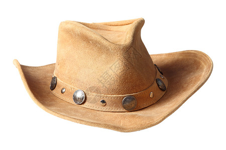 牛仔帽皮革帽子国家乡村衣服褐色牛仔硬币荒野文化背景图片