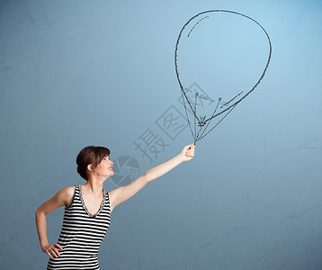 手画气球素材乐趣有趣的高清图片