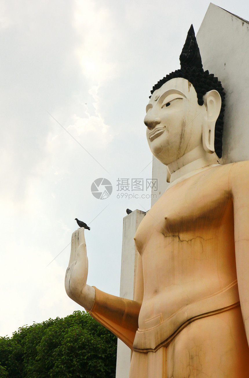 寺 泰国彭世洛文化金子艺术建筑学圣雄吸引力历史花园寺庙废墟图片