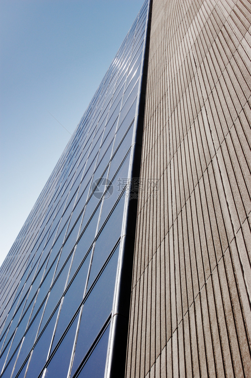 建筑物办公室摩天大楼高度城市观光倾斜银行玻璃双胞胎天空图片