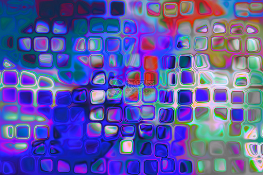 抽象背景黑色长方形红色立方体紫色插图网格装饰蓝色墙纸图片