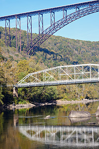 西弗吉尼亚州新河桥背景图片