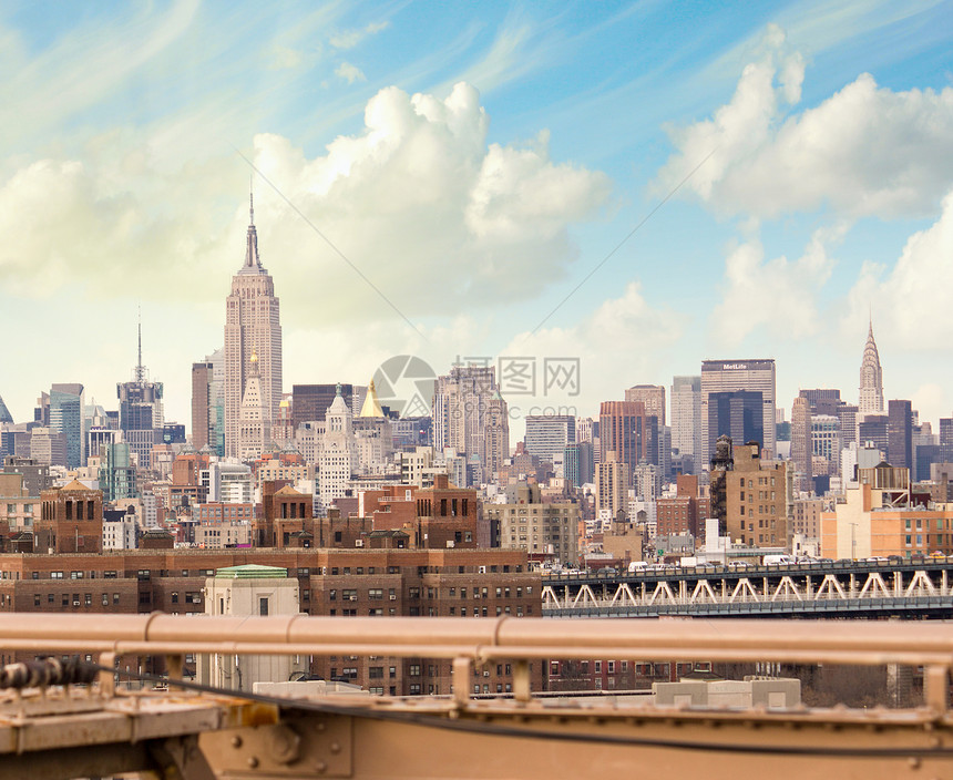 纽约城3月12日 帝国大厦和克莱斯勒建筑古董摩天大楼日出商业工作雕像帝国大街地平线图片