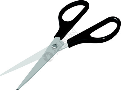 剪刀工具剃刀剪辑塑料用具插图白色金属剪切刀刃背景图片