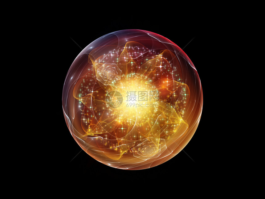 分形球构成粒子几何学渲染径向星星体积大理石中心作品图片