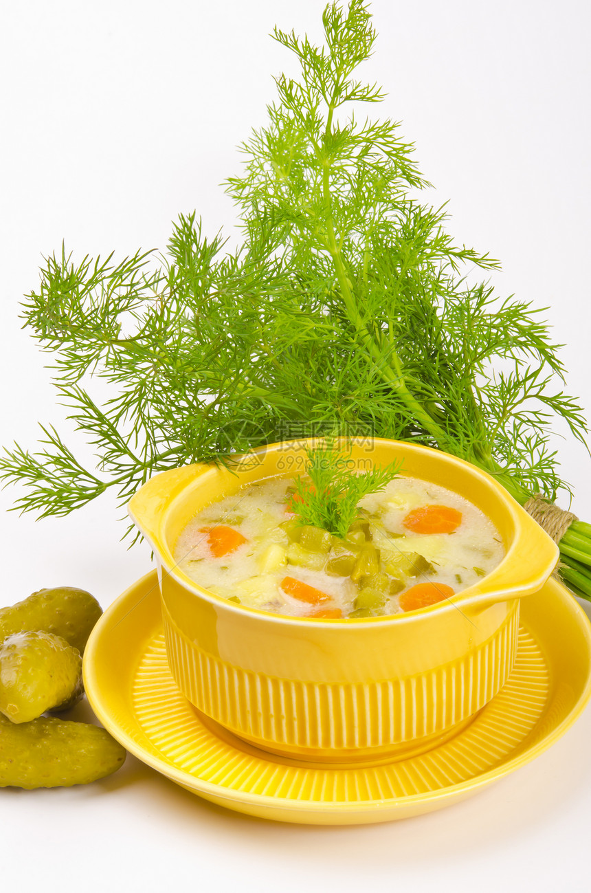 黄瓜汤饮食芳香草本植物叶子蔬菜芹菜烹饪美食洋葱添加剂图片