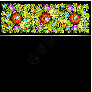 抽象 grunge 背景与花卉 ornamen作品装饰品插图风格装饰植物古董艺术背景图片