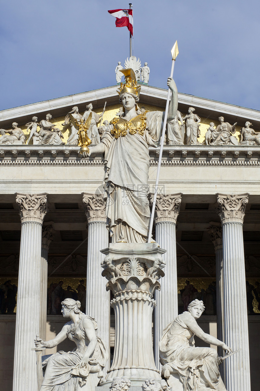 奥地利维也纳纪念碑议会城市风格教会历史性历史首都图片