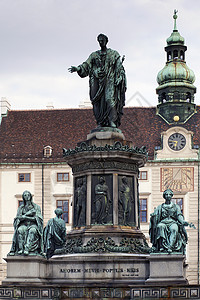 奥地利维也纳历史性首都风格城市教会历史雕像纪念碑高清图片