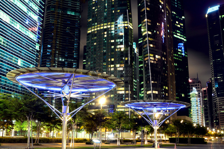 新加坡市夜图片