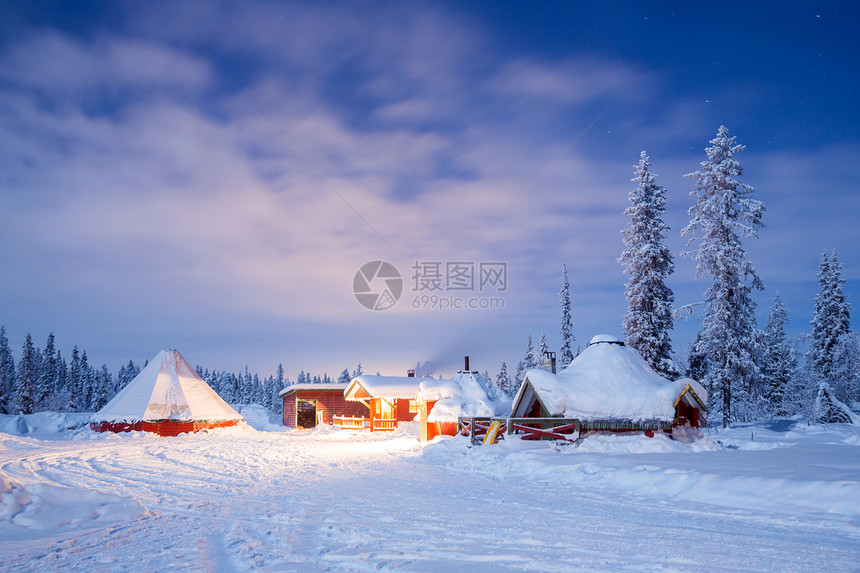 冬季风景房子国家季节木头童话气候天气场地环境降雪图片