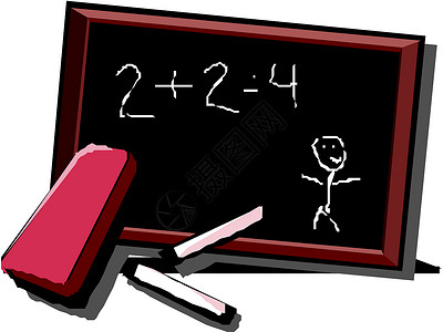学校概念班级童年老师数学字母笔记图表教学测验插图粉笔高清图片素材