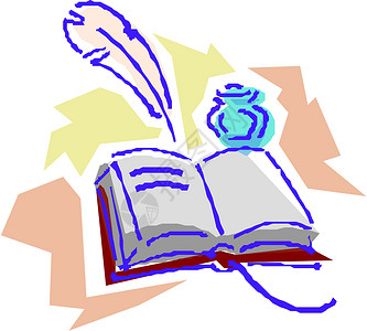 纸张 铅笔和其他学校用品蓝色红色教育内衬黄色家庭作业补给品笔记本统治者活页背景图片