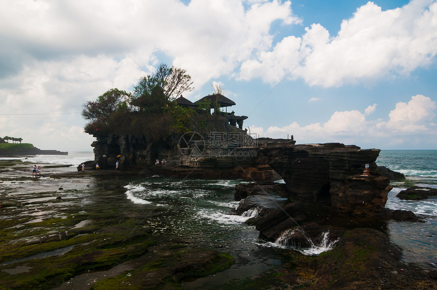 Pura Tanah 彩票旅行寺庙悬崖蓝色岩石海滩石头海洋建筑学地标图片