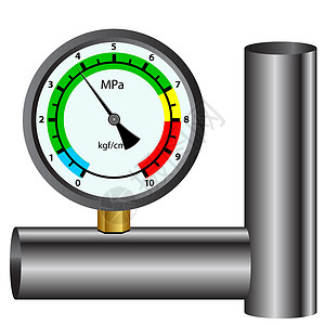 水管阀门白色背景上分离的气体压力计工业工作汽油控制甲烷阀门力量数字技术指针设计图片