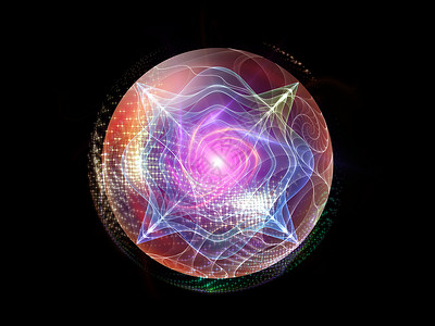 分形球元素中心星星网格渲染几何学大理石粒子辐射作品体积背景图片