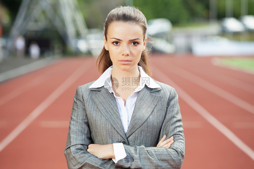 运动体育场女商业妇女衣领竞赛职业活力商务管理人员跑步速度成人合作图片
