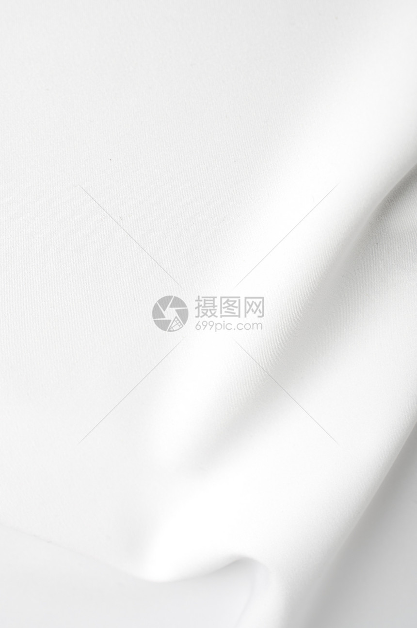 带复制空间的白相色布料床单涟漪窗帘亚麻纺织品光泽丝绸材料微光图片