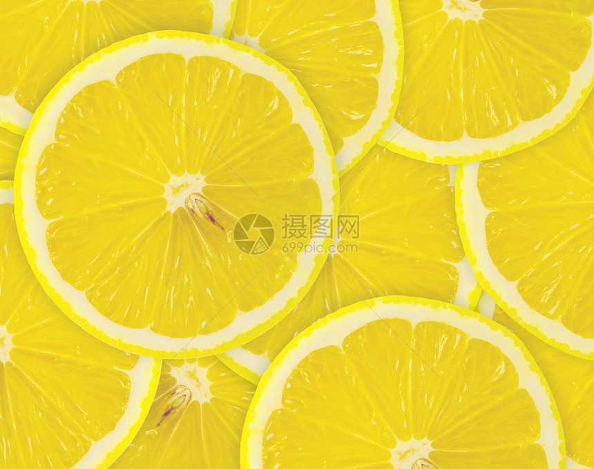 柠檬片柑橘水果背景摘要 近距离介绍宏观活力食物肉质照片黄色摄影橙子工作室柠檬图片