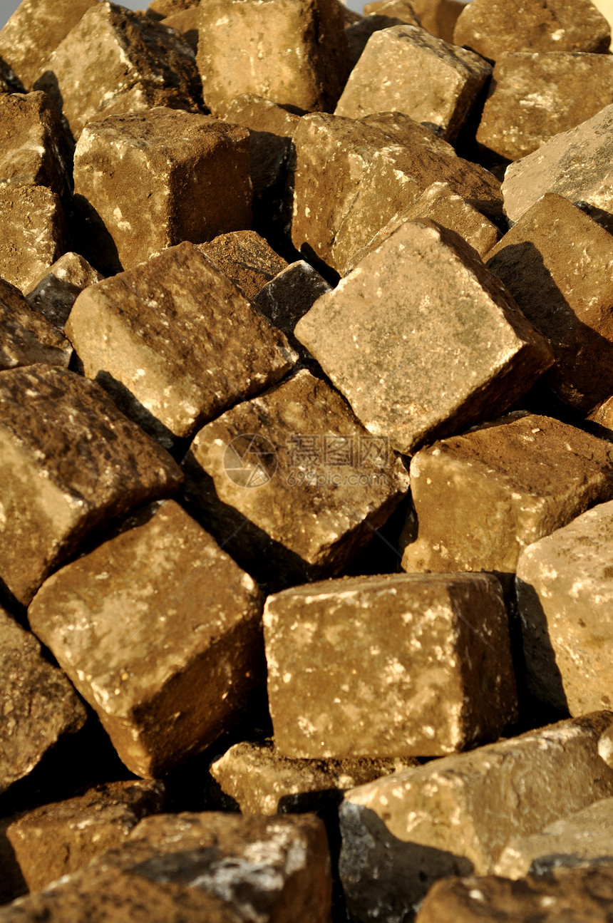 砖砖堆工业正方形岩石休息垃圾橙子积木损害倾倒维修图片