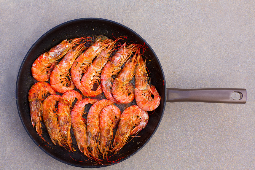 圆锅烤虾海鲜饮食甲壳盐水炙烤菜单营养餐厅动物市场贝类图片