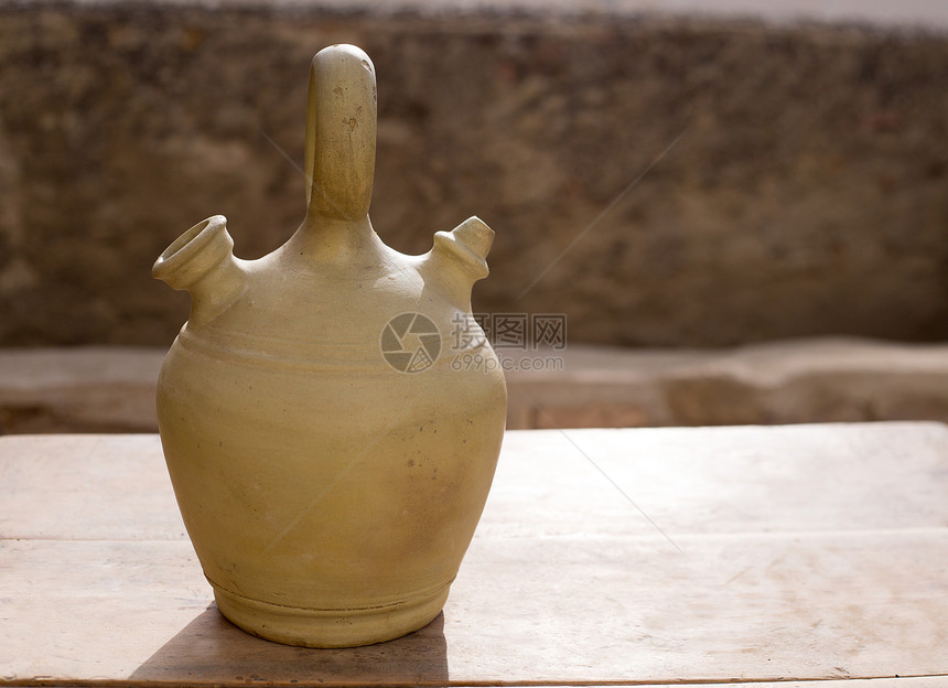 Botijo 传统土锅炉 以保持淡水液体黏土纪念品投手工艺水壶古董酒杯精神乡村图片