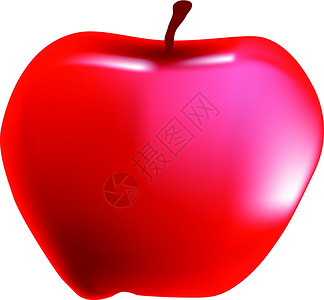 红苹果堕落插图水果白色小吃食物诱惑绘画高清图片