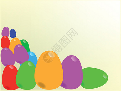 朱古力彩色复活鸡蛋储备金艺术艺术品白色宗教黄色绿色蓝色奶油紫色插画