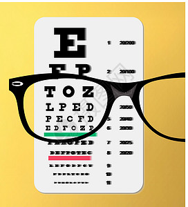 锐澳眼睛悬浮图上的眼镜图表专业人员尺寸锐度测试保健心理数字医疗考试设计图片