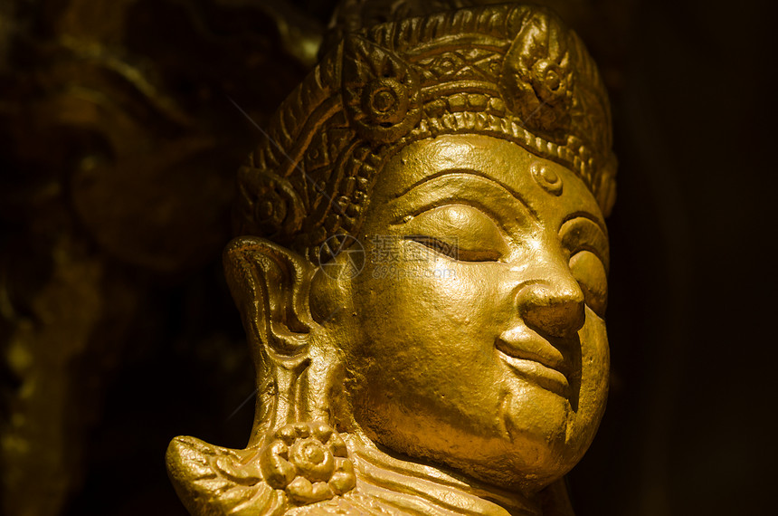 古佛祖艺术黄色寺庙历史性旅行精神扫管文化地标雕像图片