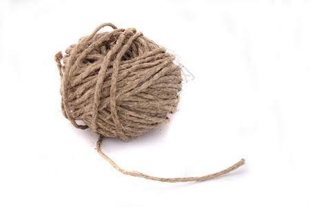 一根绳子绳索线圈线索编织羊毛棕色小路棉布解决方案材料背景图片