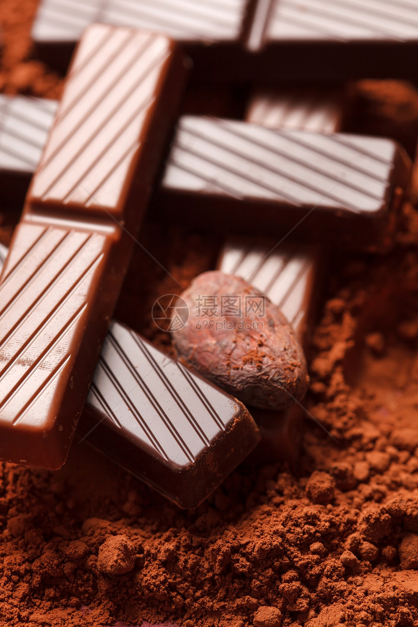 含有可可豆的巧克力牛奶烹饪甜点种子生活水果粉末静物宏观食物图片
