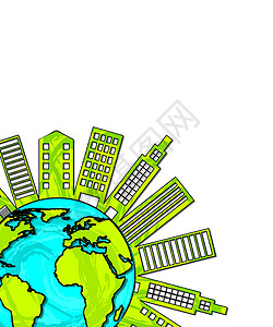 生态城市环境回收生物学行星建筑学房屋生长植物财产大厦背景图片