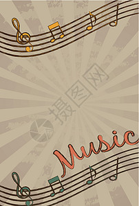 音乐矢量插图创造力签名旋律低音职员框架钥匙笔记绘画背景图片