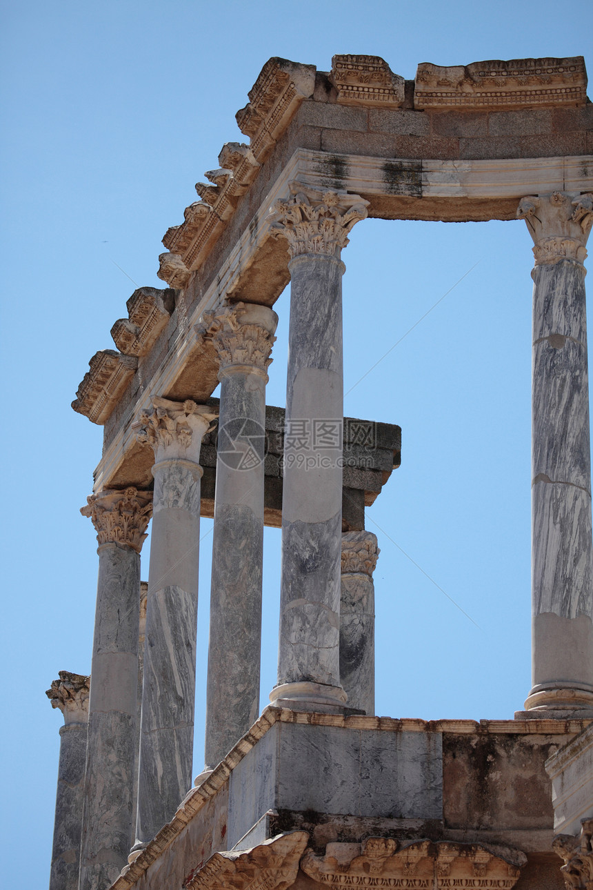 西班牙梅里达古罗马寺庙的图片图片